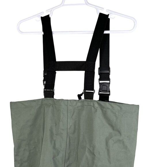 Cabelas Mens 9 Dry-Plus Chest Waders Adjustable Straps Attached Boots Waterproof - Picture 3 of 16